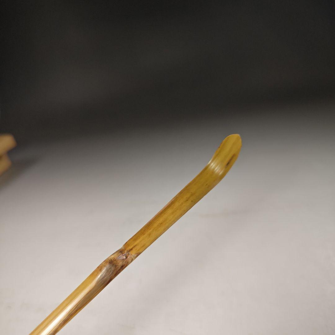 ウ277 茶杓『大徳寺　立花大亀　極箱　銘　寿峯』『竹工師　前田長好斎　下削』