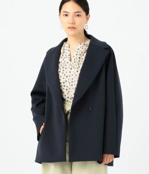 極美品　ボールジィ　スキューバジャージーショートコート　紺　小さいサイズ　34