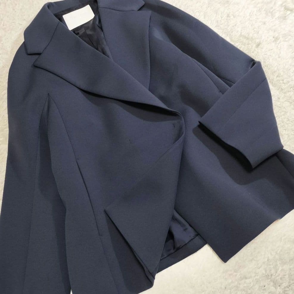 極美品　ボールジィ　スキューバジャージーショートコート　紺　小さいサイズ　34