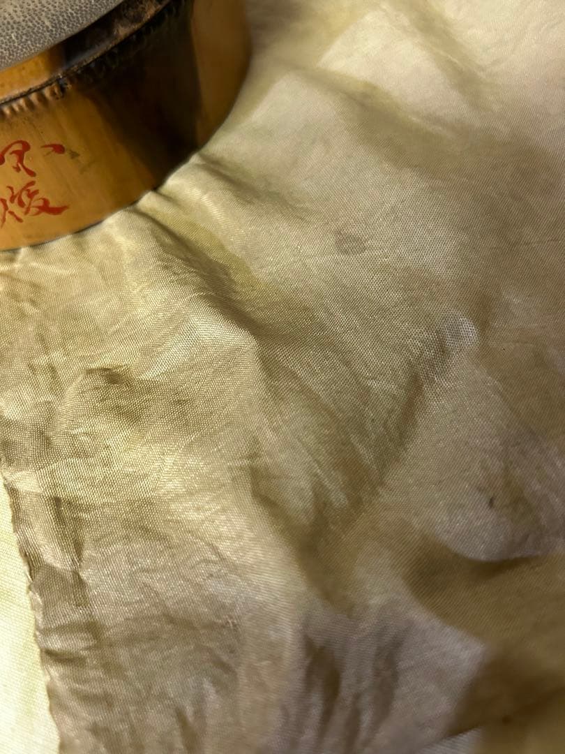 処分　松尾流五代目　松尾 不俊斎在判 竹大蓋置 茶道具