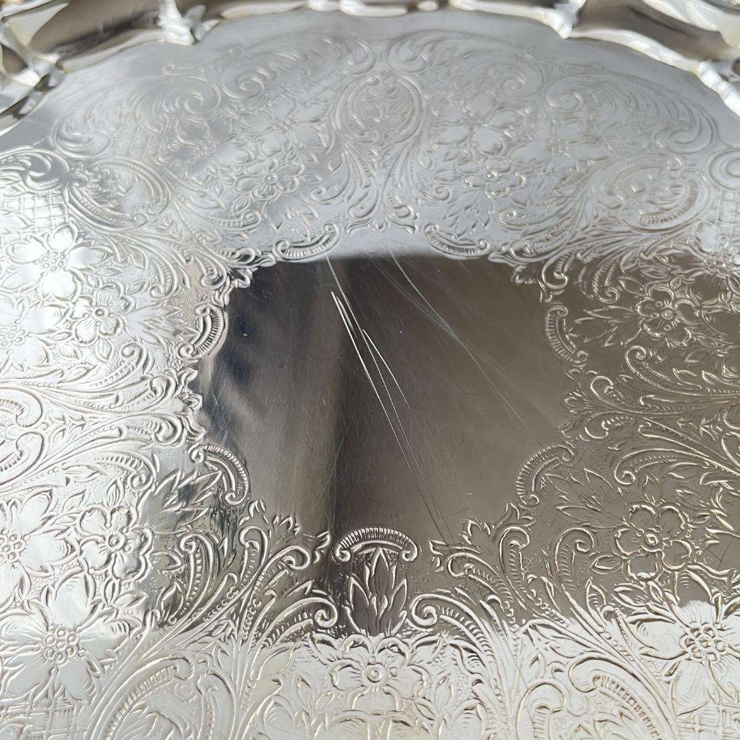 【POOLE】サルヴァ / ギャラリートレー【シルバープレート】31cm