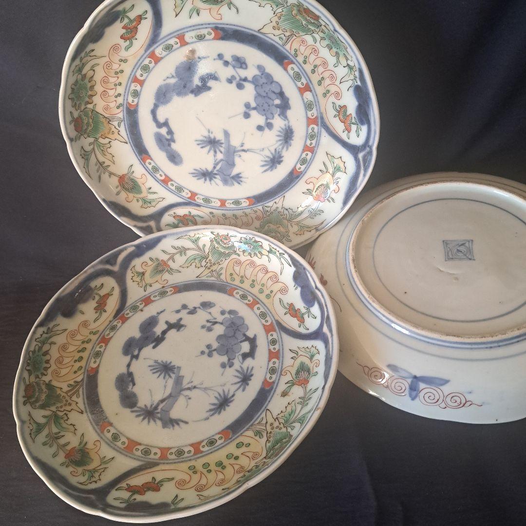 「high level 渦福(うずふく)の満足感！ 」古伊万里皿 3客セット 骨