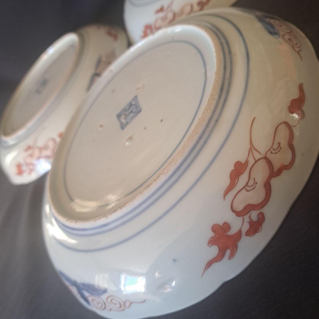 「high level 渦福(うずふく)の満足感！ 」古伊万里皿 3客セット 骨