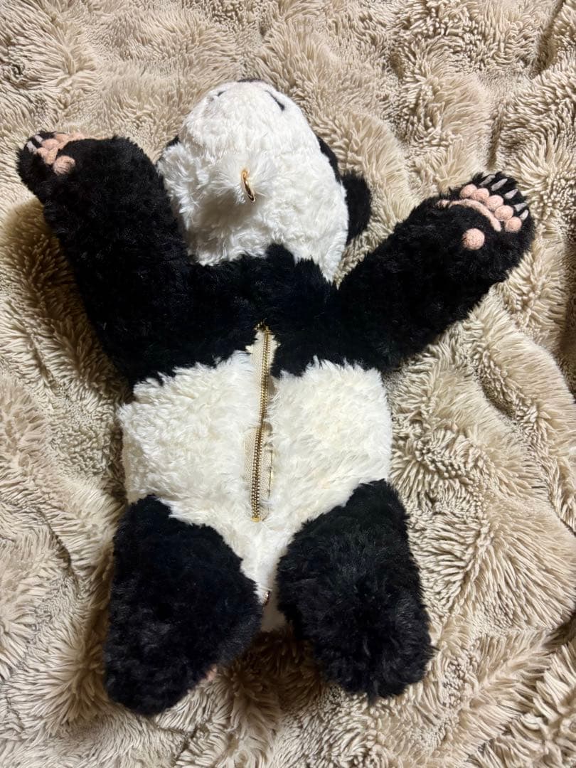 コロっとことり　リアル赤ちゃんパンダ編みぐるみバッグ