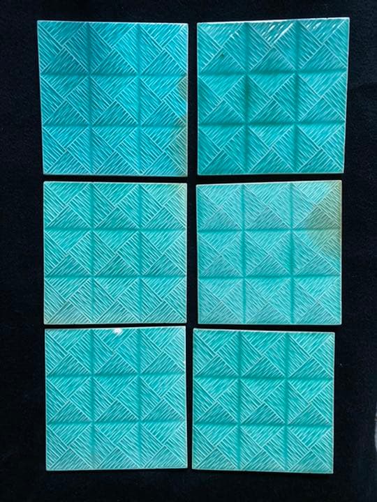 佐治タイル15枚 マジョリカタイル 明治～昭和初期 大正ロマン