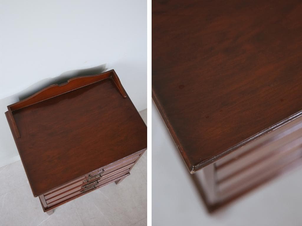 英国アンティーク木製ミュージックキャビネット/チェスト/レコード(91-263)