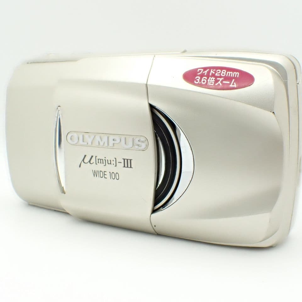 【動作確認済】OLYMPUS μ-Ⅲ WIDE100 新品電池&初期保証付き