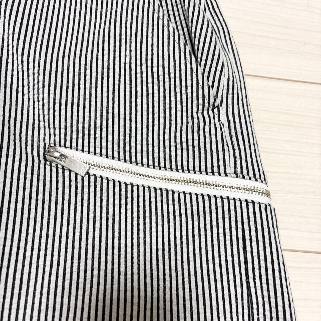 18ss 美品■sulvam■シアサッカー ボンテージ パンツ サルエル調 M