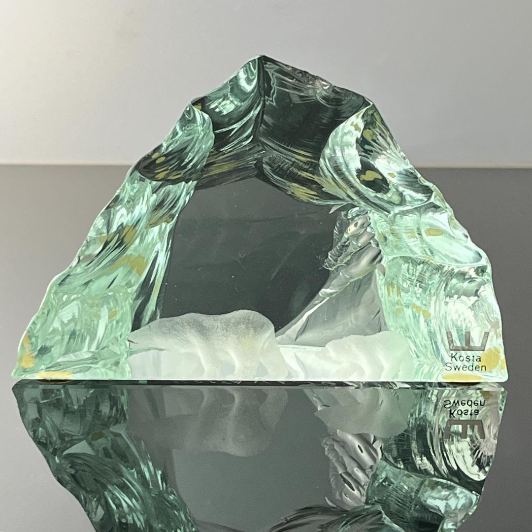 【Kosta Boda】ガラス クマのオブジェ / ペーパーウェイト