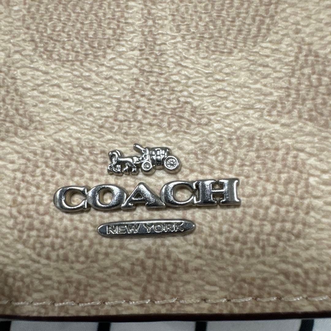 【しぃちゃん（1/1迄）】COACH ベージュ 三つ折り財布