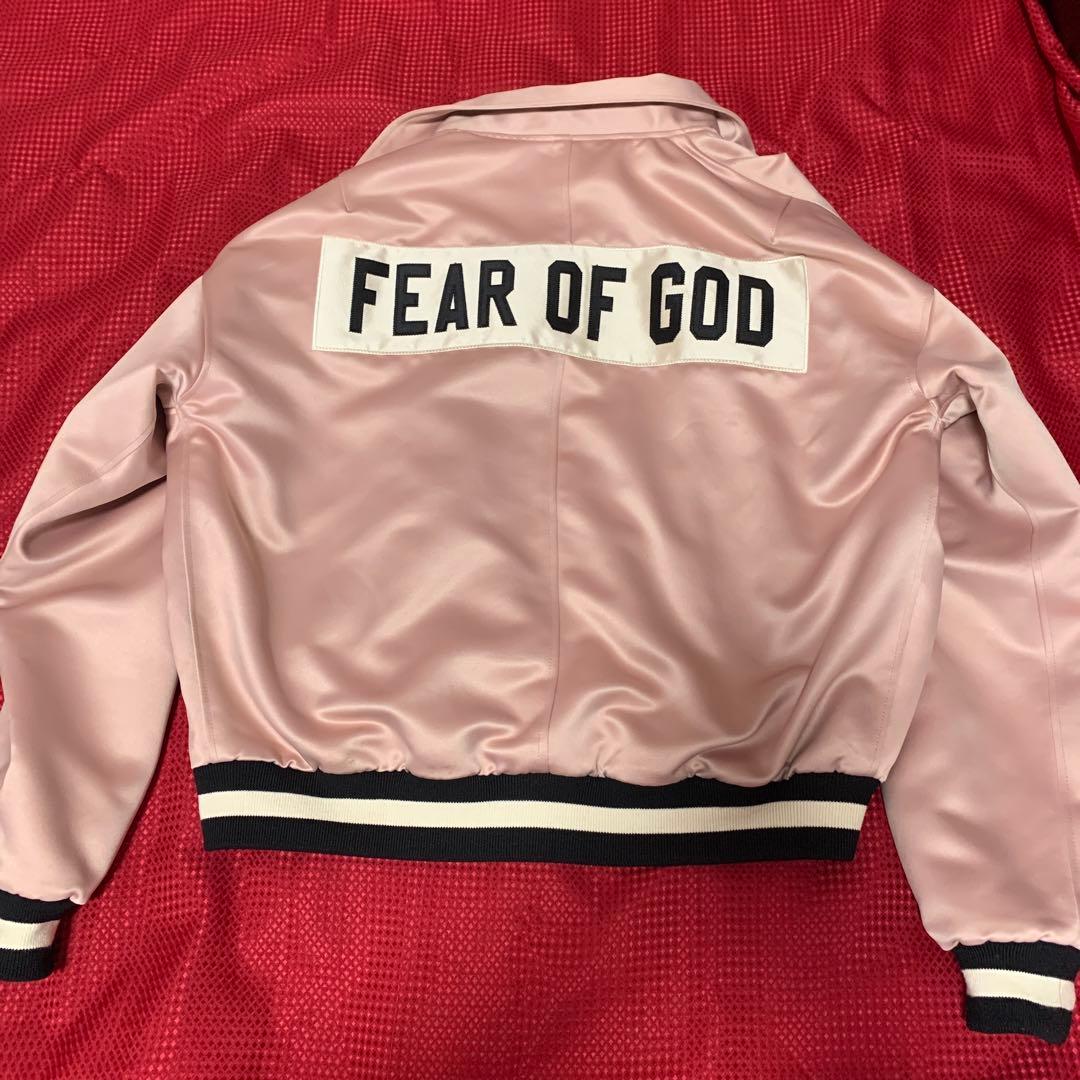 FEAR OF GOD Satin Baseball Jacket ピンク