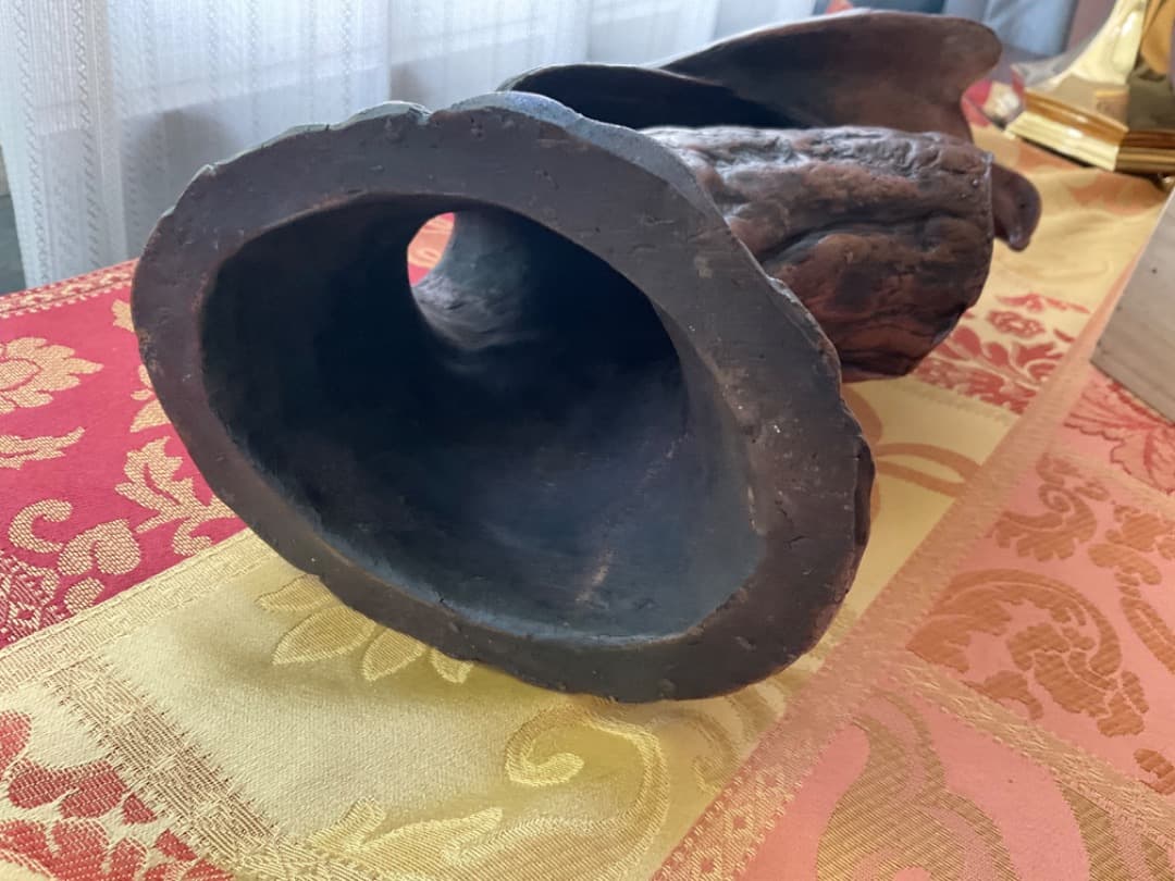 古備前、備前　鷹姿造　他の同主題の作品と比べてください、出来が違います！桐箱付