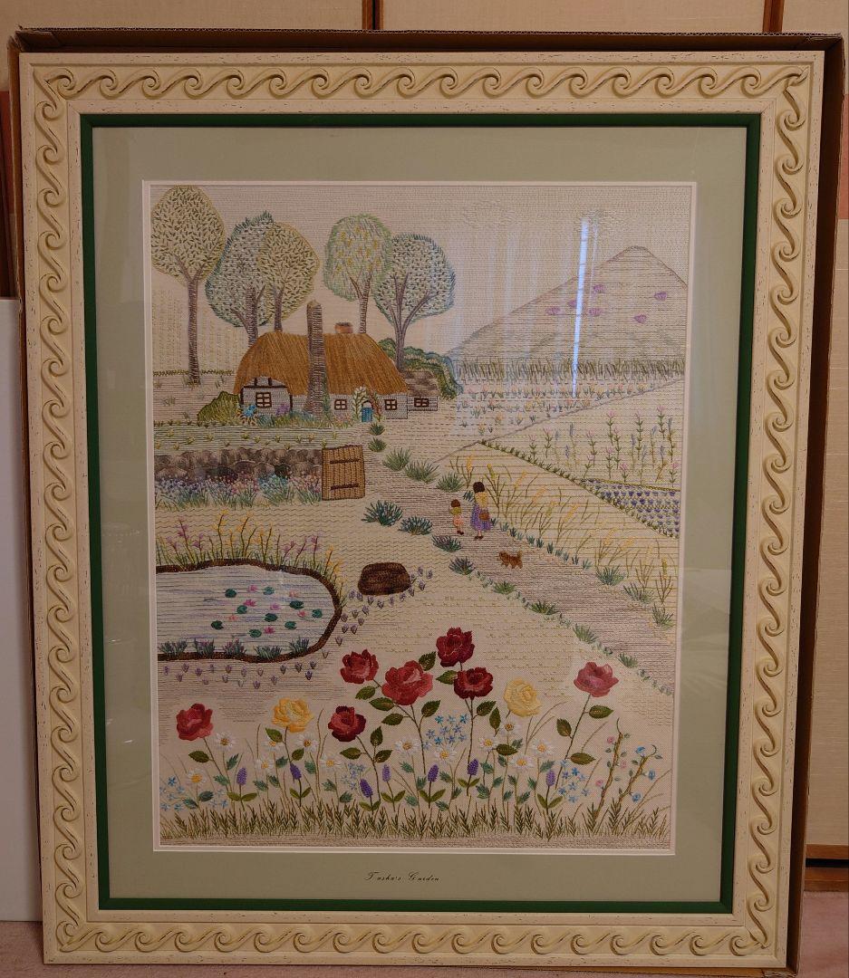 刺繍作品　額付き