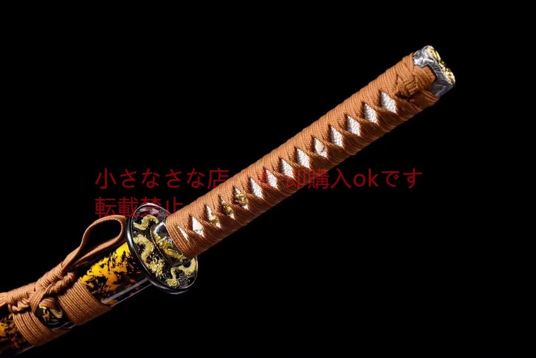 金の侍刀の炭火焼『神竜寒鋒』 古兵器 武具 刀装具 日本刀 模造刀 居合刀