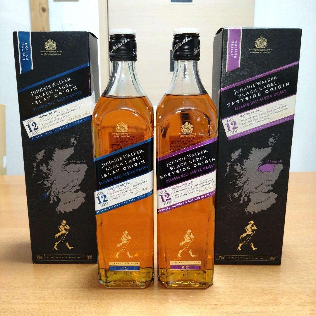 ◆ジョニーウォーカーブラックラベル12年◆アイラオリジン◆スペイサイドオリジン