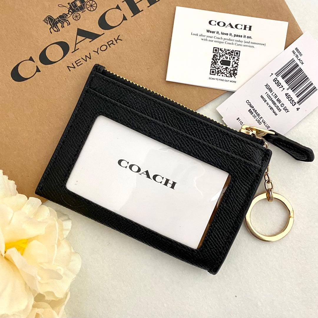 新品　正規品☆COACH(コーチ)ケース　ブラック レザー ケース