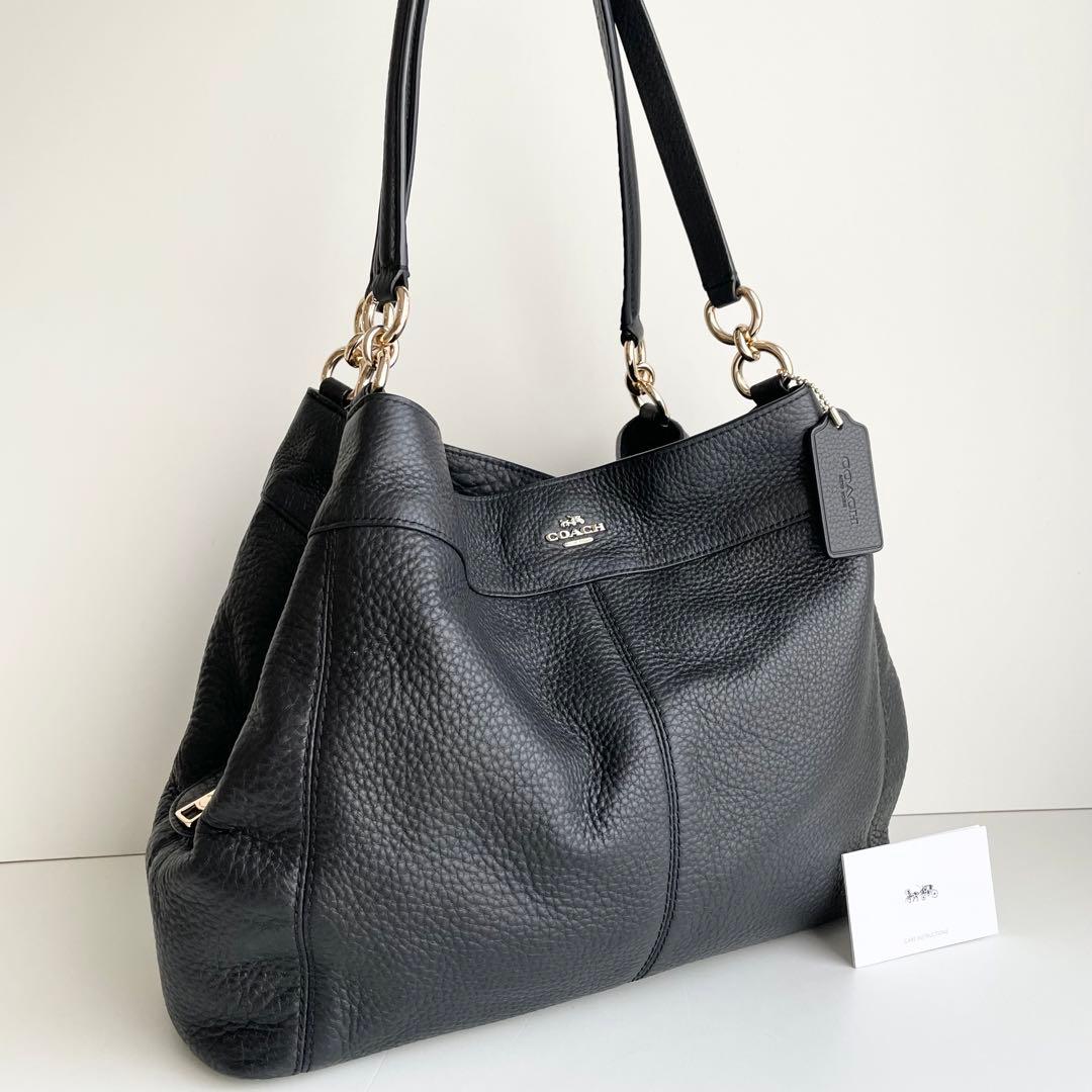 コーチ COACH トートバッグ レクシー レザー ブラック ほぼ新品