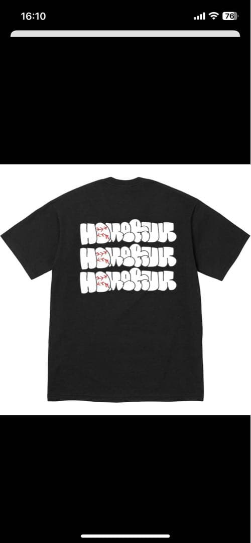 supreme run tee Sサイズ　BLACK