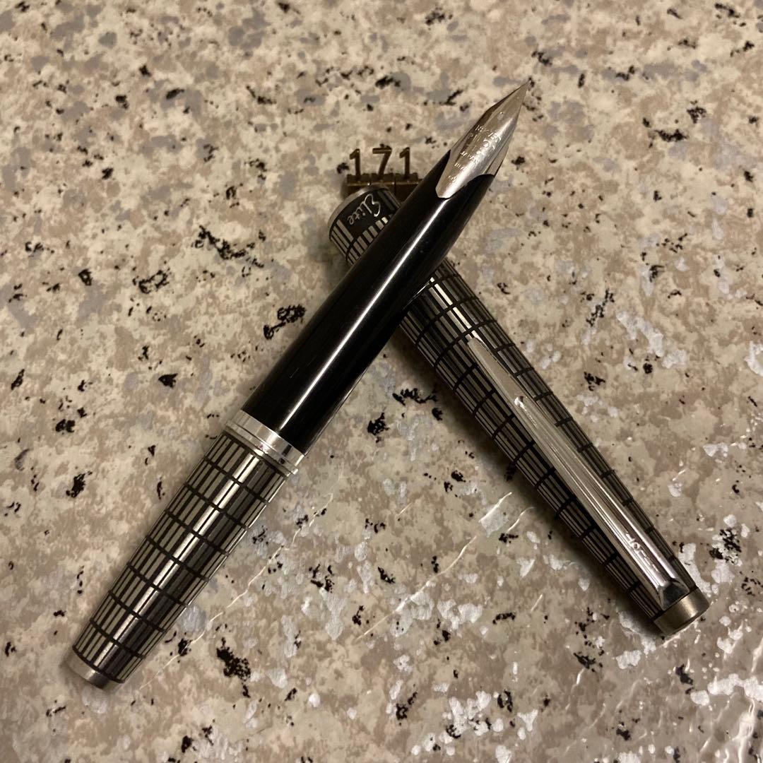 #171 オーバーホール済み パイロット PILOT 蝕刻 全格子 18k