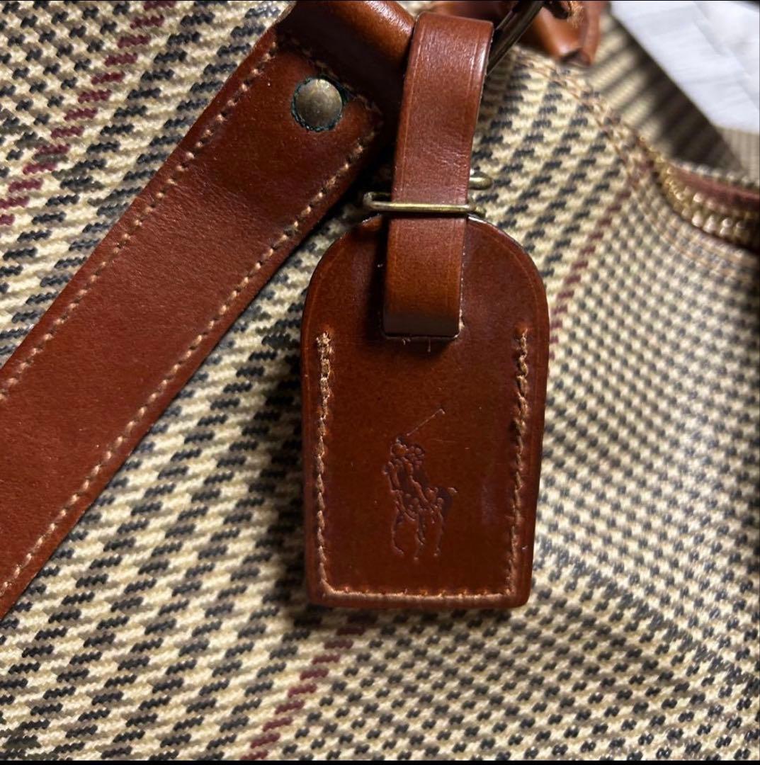 POLO チェック柄 ボストンバッグ　ポロ　旅行バッグ