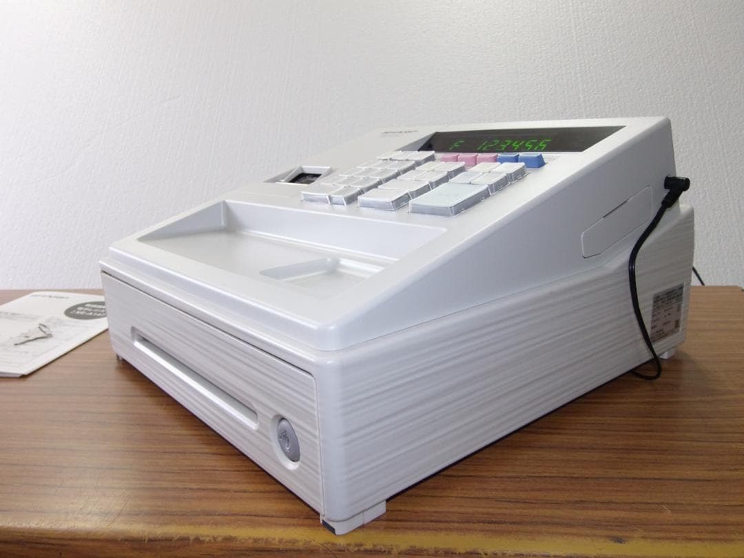 21年製美品130設定無料横型領収証シャープインボイスレジスターXE-A147