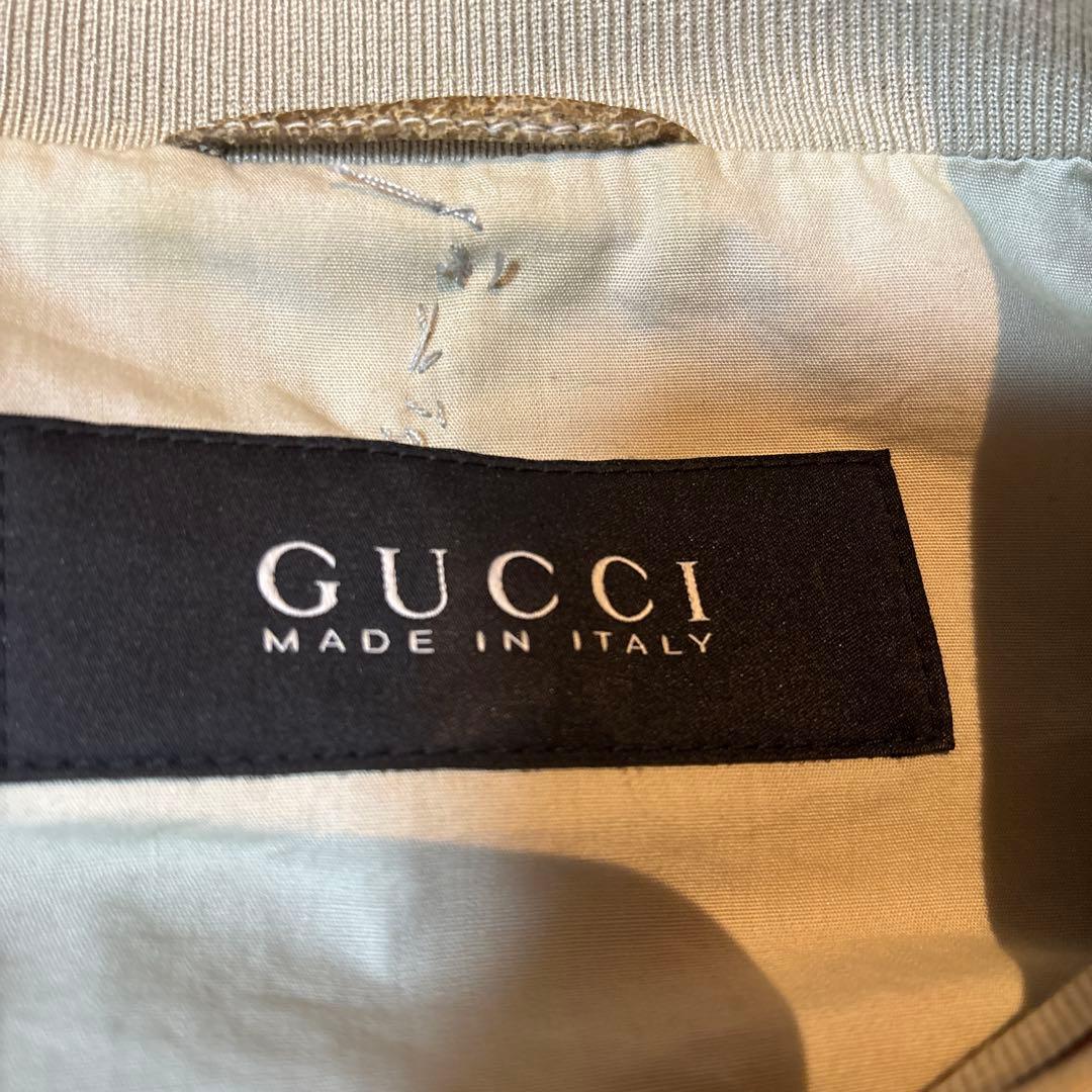 フェード加工古着GUCCI レザー ボロジャケット イタリア