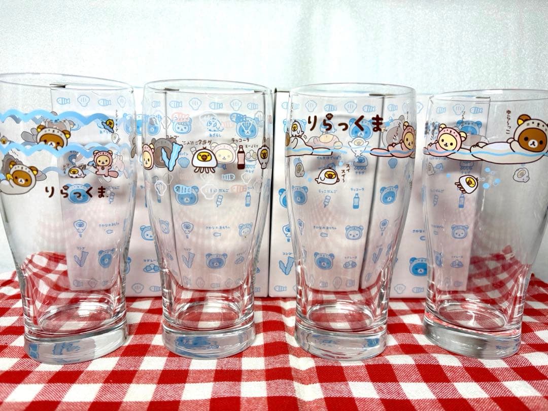 激レア　2016年　平成レトロ　リラックマ　ラッコ　グラスセット　4つ　新品