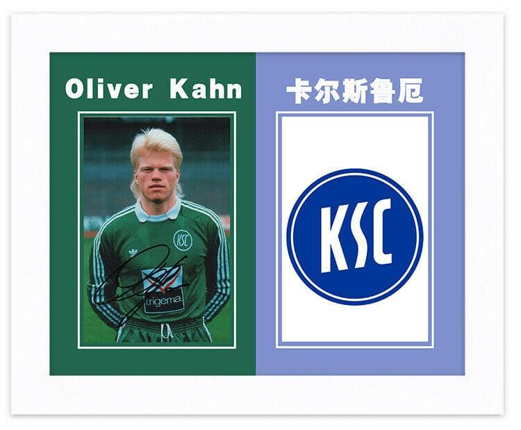 直筆サイン入り写真 オリバー・カーン KSC/フレームなし/SA鑑定済