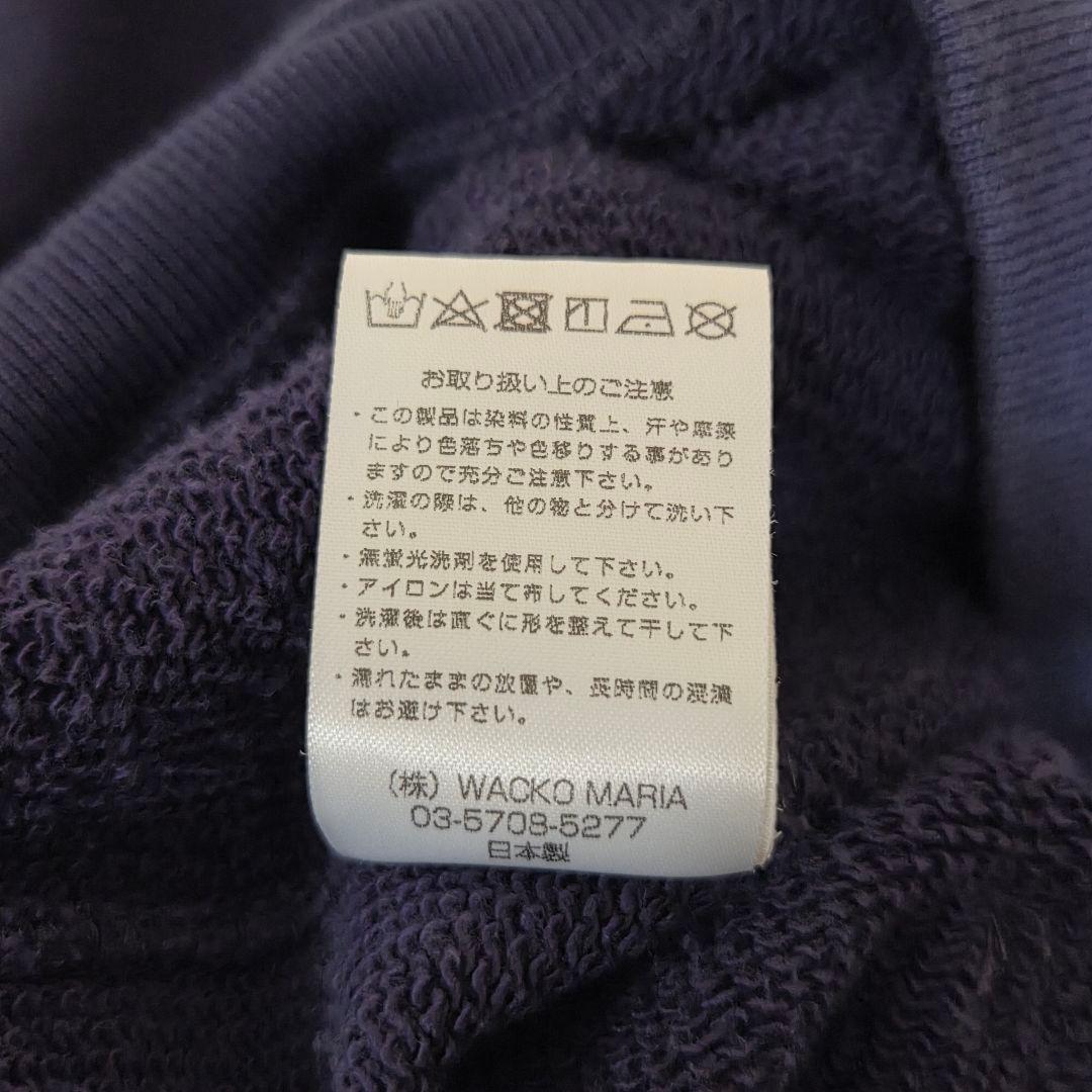 【希少L】ワコマリア パーカー ロゴ刺繍 バックプリント ヘビーウェイト生地