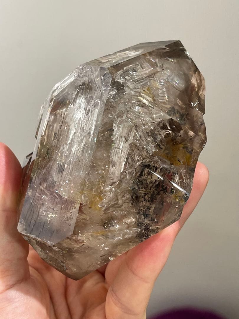 【博物館級】巨大　ハーキマーダイヤモンド 二連晶　鉱物　鉱物標本　天然石　原石