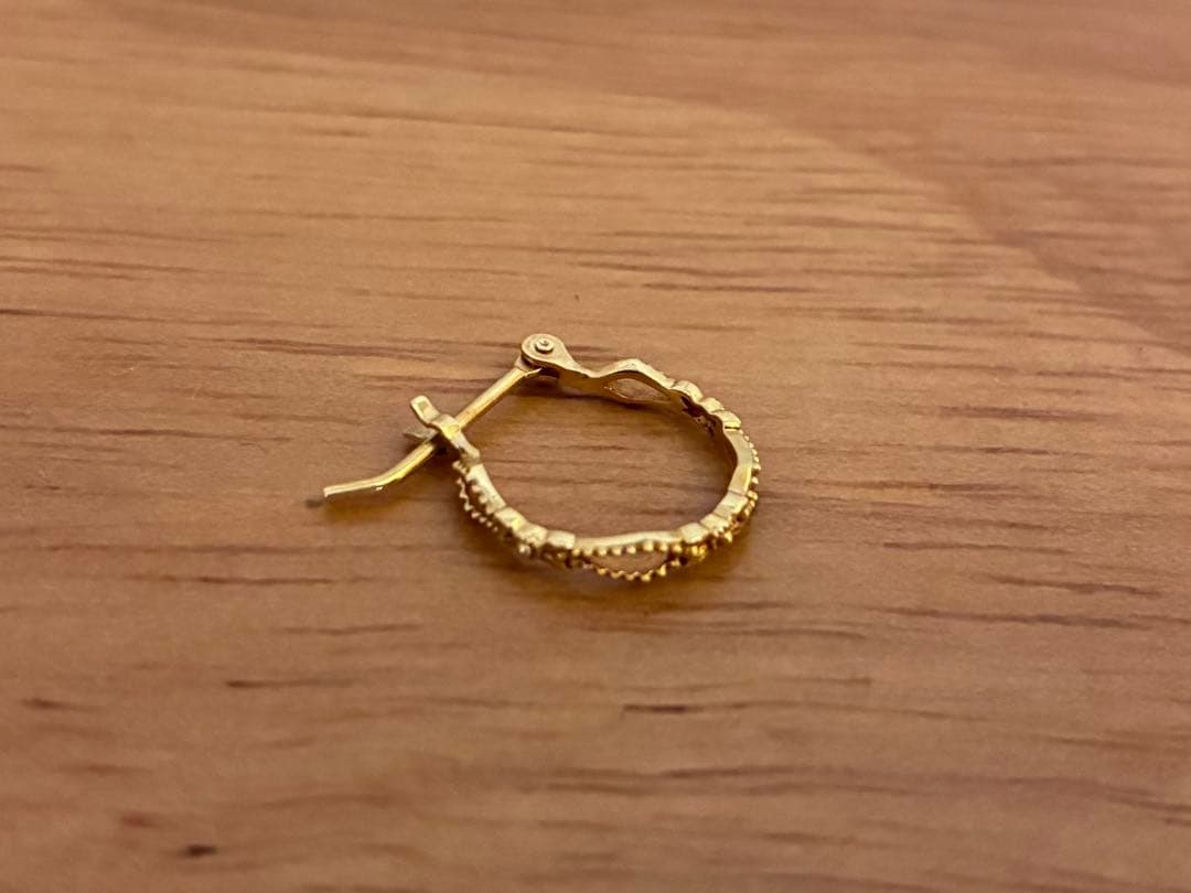 agete フープ ピアス K18 片耳