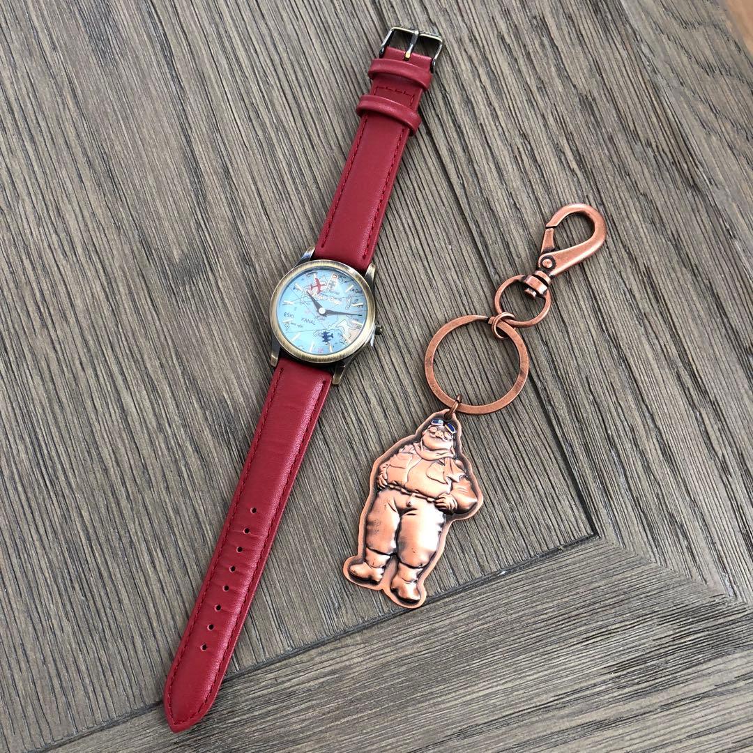 【希少 未使用】スタジオジブリ 紅の豚 クォーツ 腕時計 ポルコ 限定