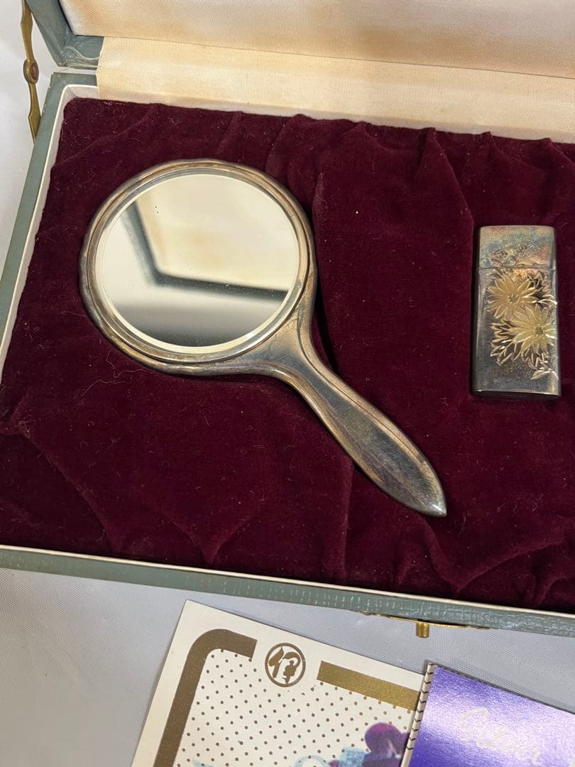 工芸品 銀製 手鏡 香水瓶 セット SV950