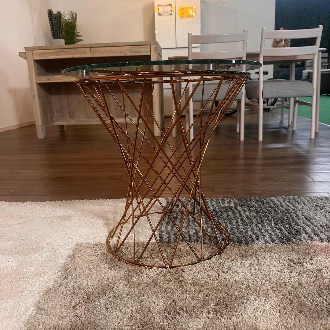 Francfranc サイドテーブル マーリア ブラック 円形 家具 B002