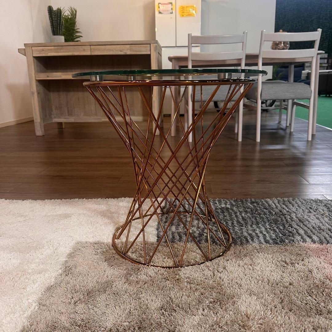 Francfranc サイドテーブル マーリア ブラック 円形 家具 B002