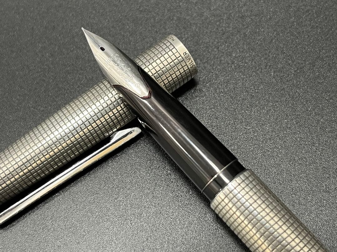 【ペン先18KWG 】パイロット カスタム 万年筆 スターリングシルバー