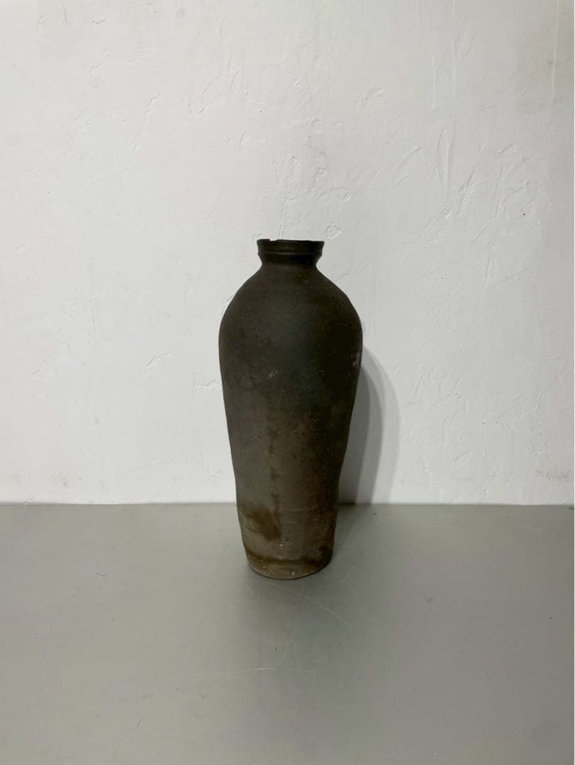 須恵器 古陶磁 壺 花瓶 インテリア 時代物 朝鮮【骨董・アンティーク】