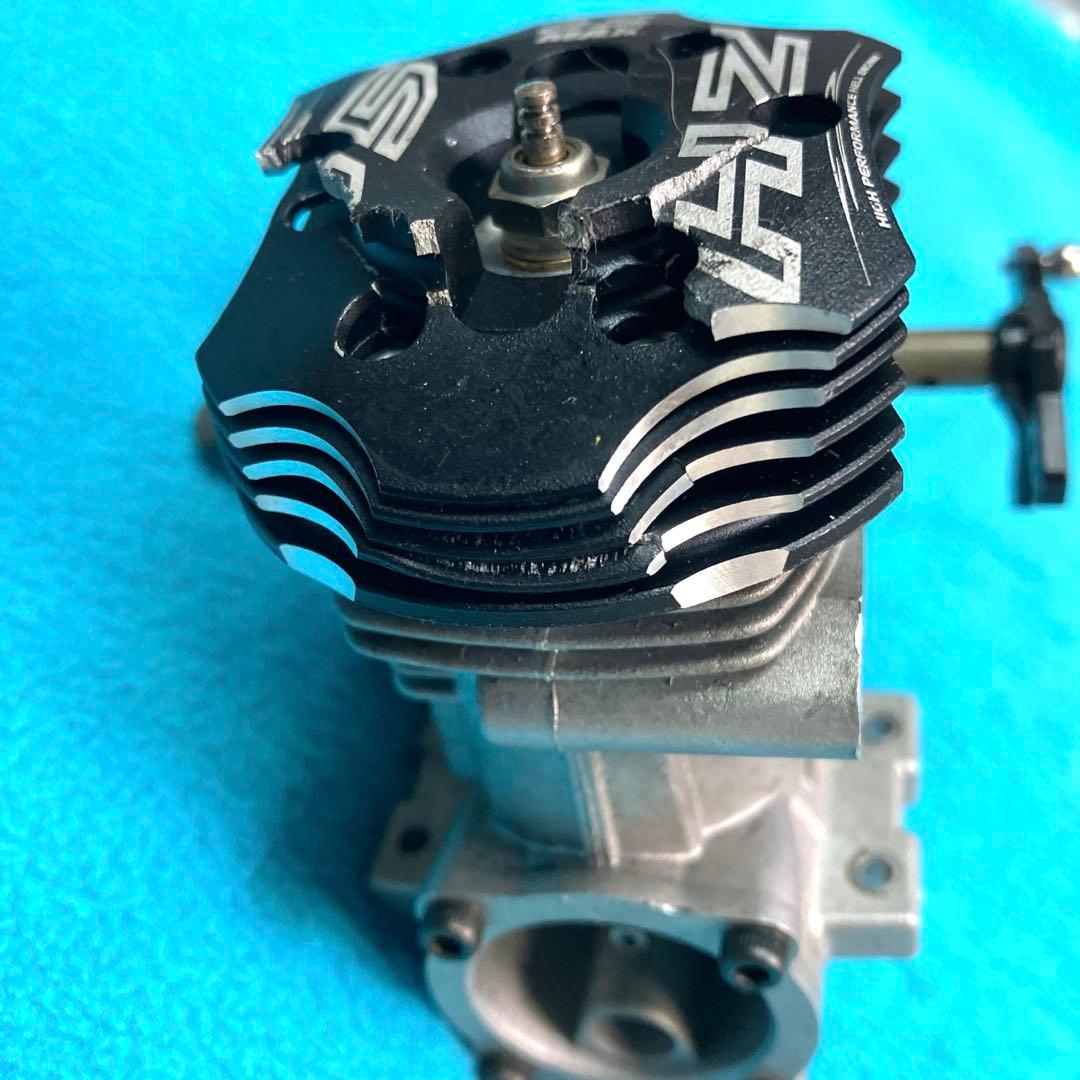 中古、破損有り　RCヘリ用 OS 55HZ-Rエンジン & サイレンサー