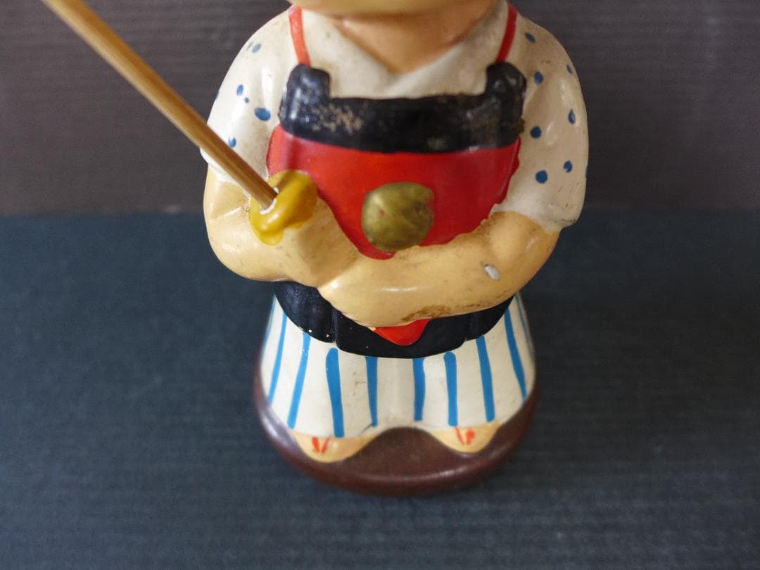 時代物【良品】昭和30年代　赤胴鈴之助　首振り人形陶器彩色 少年画報 昭和レトロ