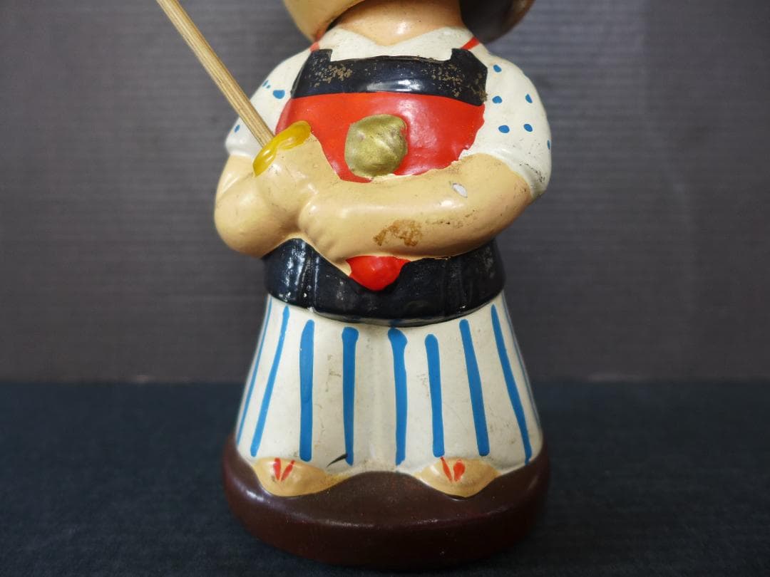 時代物【良品】昭和30年代　赤胴鈴之助　首振り人形陶器彩色 少年画報 昭和レトロ