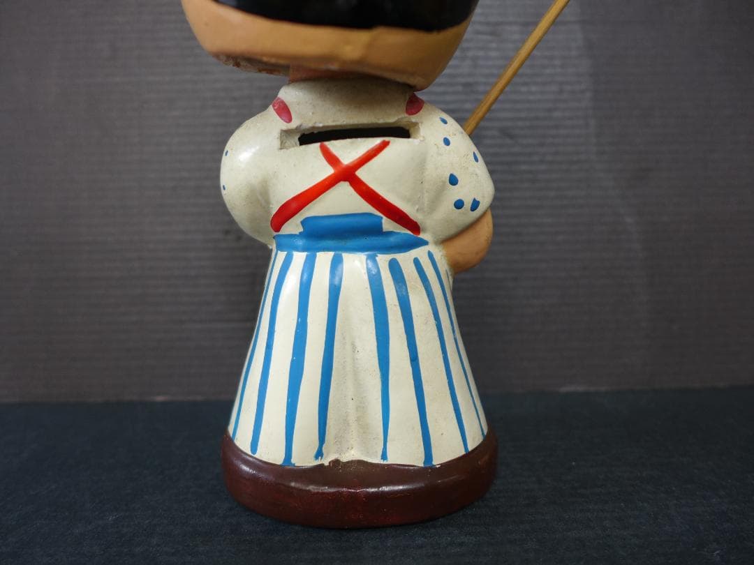 時代物【良品】昭和30年代　赤胴鈴之助　首振り人形陶器彩色 少年画報 昭和レトロ