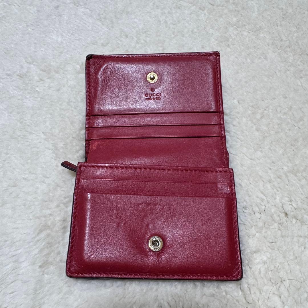 Gucci チェリー装飾 二つ折り財布