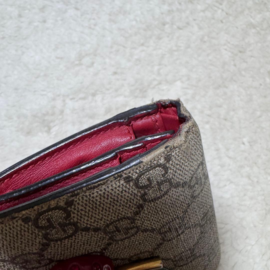 Gucci チェリー装飾 二つ折り財布