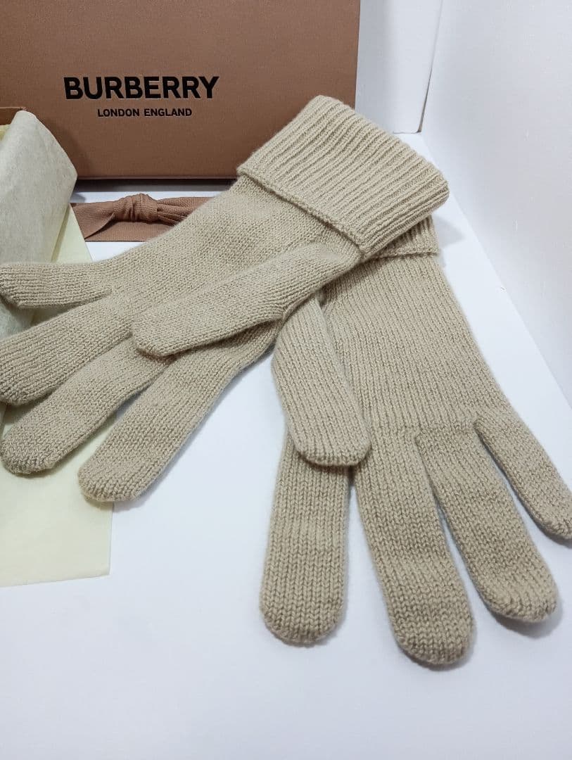 BURBERRY　バーバリー　カシミア　グローブ　手袋　サイズM/L