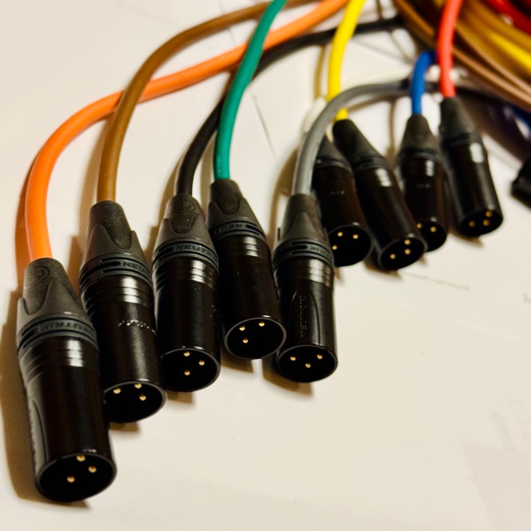 MOGAMI 2534 XLRマイクケーブル 3m 新品 マルチカラー10本