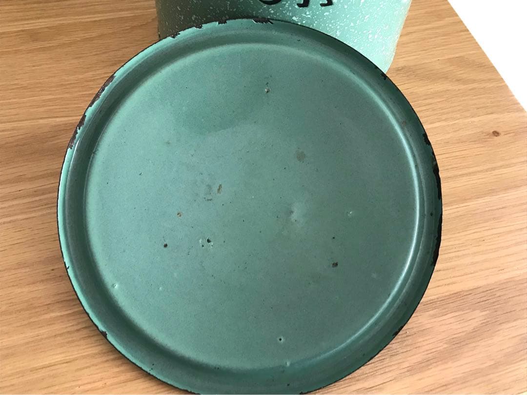 イギリス　ホーローフラワー缶　アンティーク