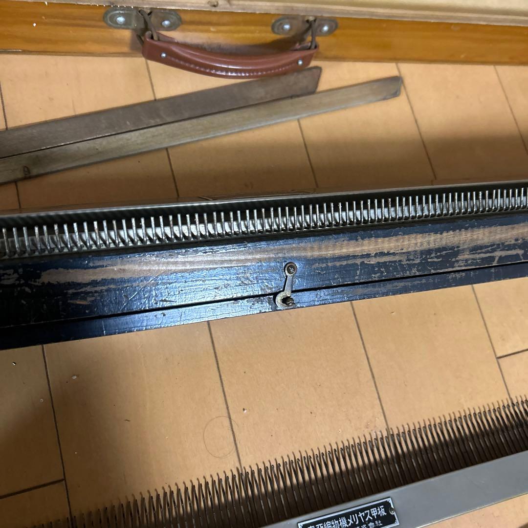 編み機　アンティーク　昭和　レトロ　超希少　高速編み機　木箱