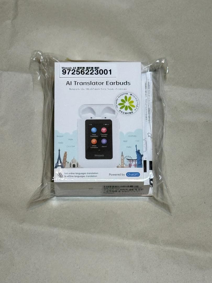 Wooask A8 翻訳機 通訳機 翻訳イヤホン ChatGPT 搭載 モニター