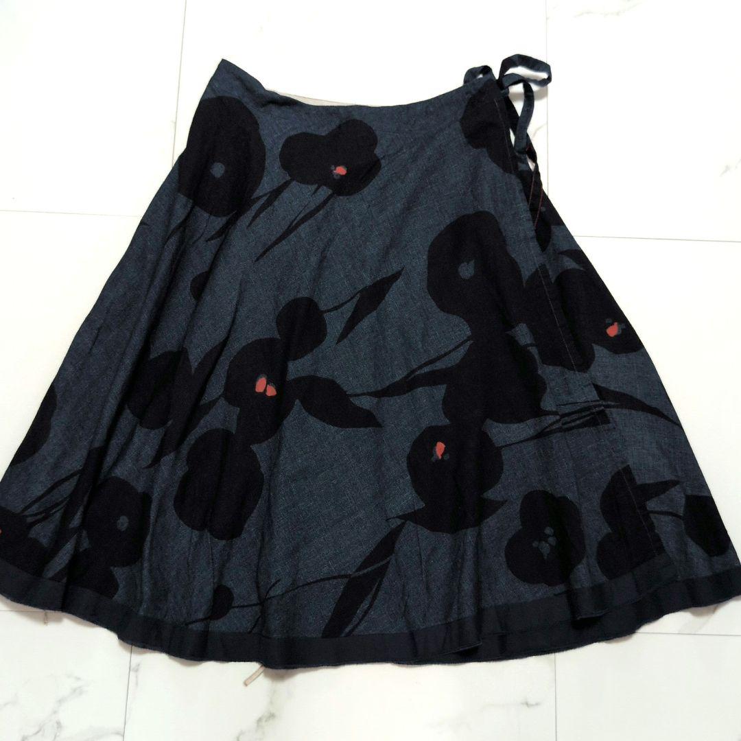 パラスパレス ラップスカート インディゴ 藍