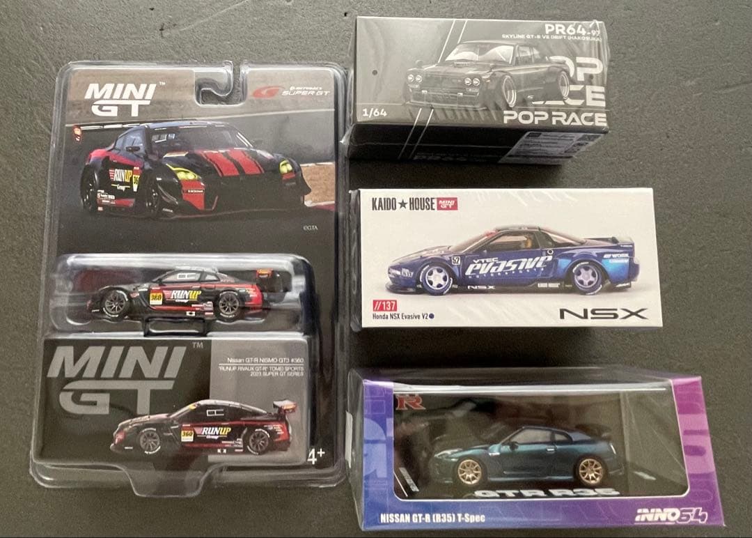 ミニカーセット（バラ売り可能）　NSX,GT R35,ハコスカ